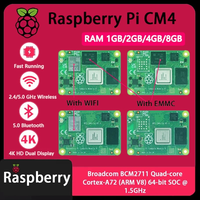 Raspberry Pi CM4 1GB/2GB/4GB/8 - Raspberry Pi Compute Module 4 8Gb 32Gb avaliação e preço