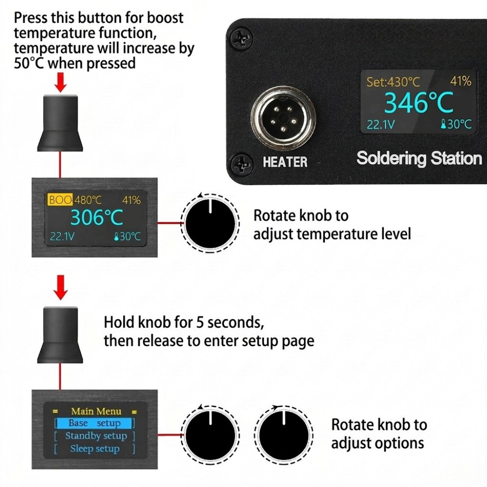Estação de solda T12, AC100‑24 - Soldering Station T12 Oled avaliação e preço