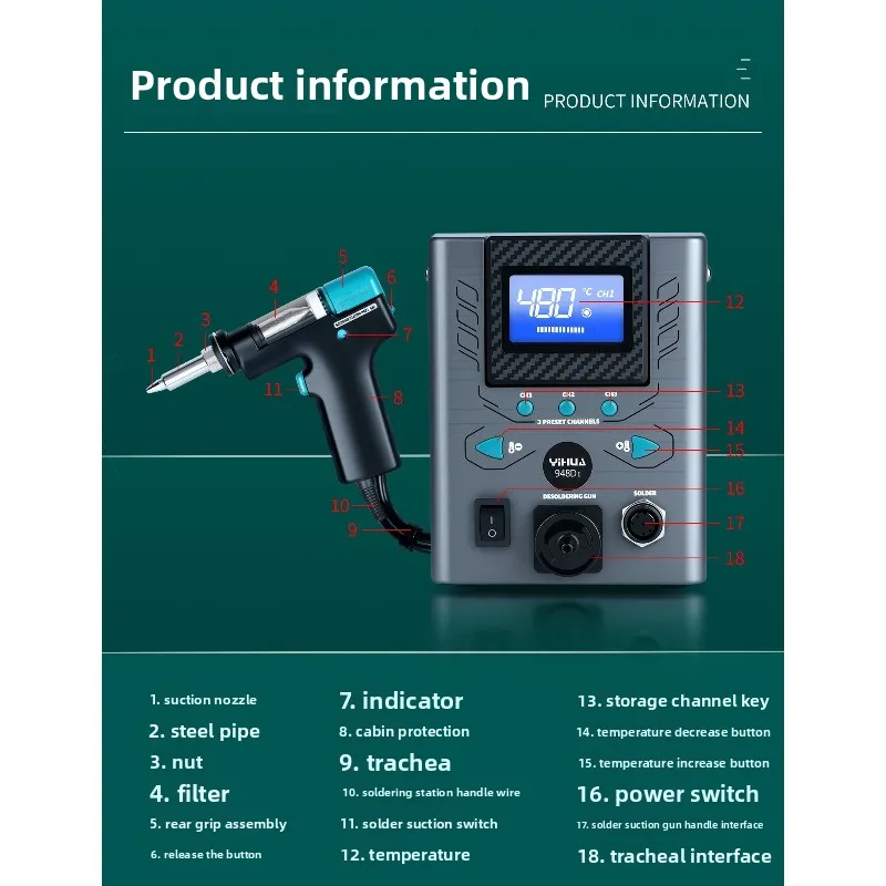 Dispositivo elétrico de alta p - Desoldering Gun Vacuum Electric avaliação e preço